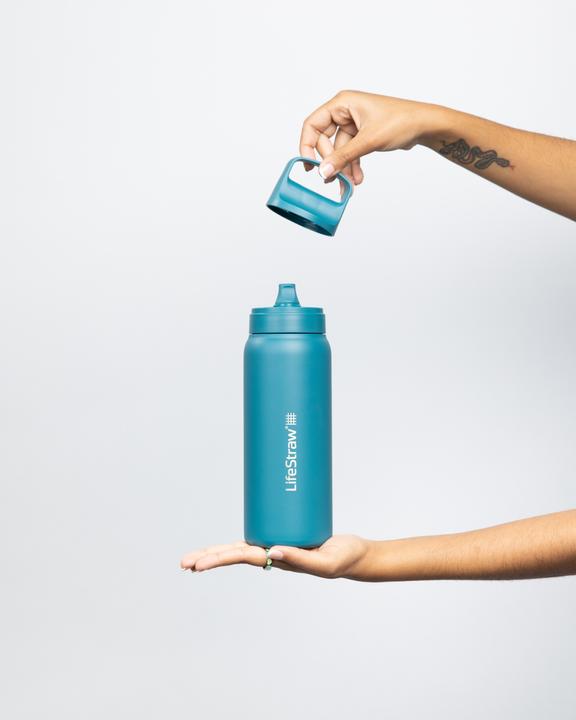 Actual product image LifeStraw Go Steel 650ml (icelandic blue) (0.71 l)