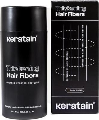 Image du produit Keratain Fibres épaississantes à la kératine pour cheveux brun foncé 25g (Dark Brown)
