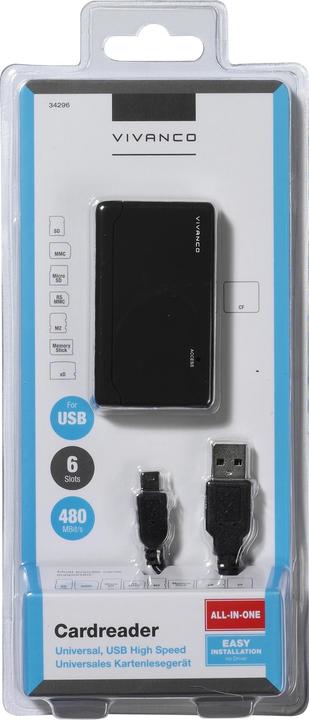 Immagine prodotto Vivanco IT-USBCR 6SL (USB 2.0)