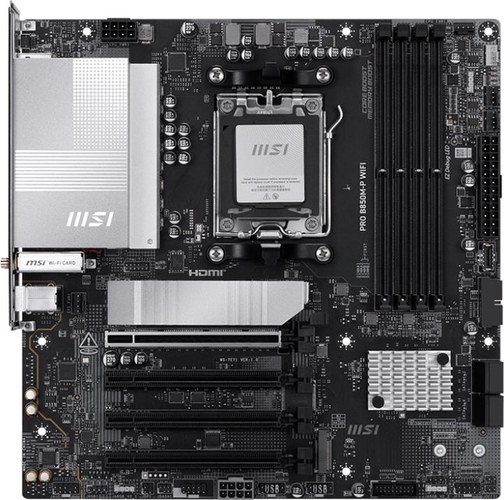 Produktbild MSI Pro B850M-P Wifi (B850,AM5,mATX,DDR5) (AM5, AMD B850, mATX)