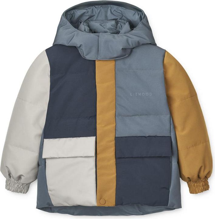 Actual product image Liewood Reversible down jacket Paloma Whale blue multi mix 1 year (size 80) (80)