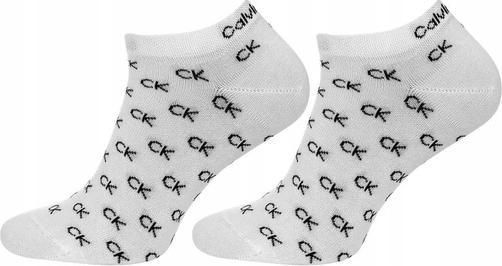 Produktbild Calvin Klein Mens All Over CK Logo Men's Liner Socks 2 Pack Sneaker, White, 39/42 (39 - 42)