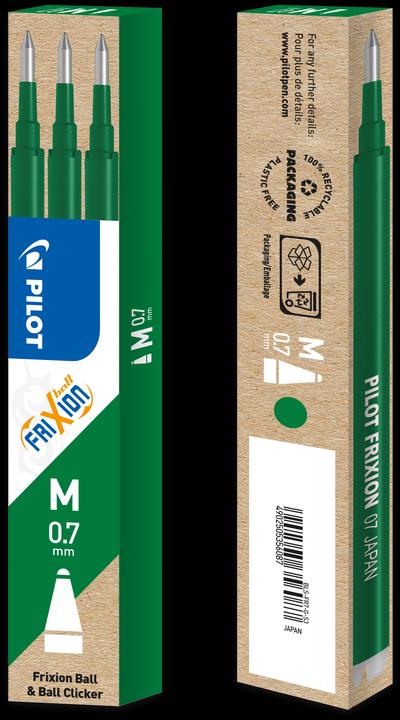 Produktbild Pilot FriXion Refill Set à 3 (Ersatzmine, Grün, 0.35 mm)