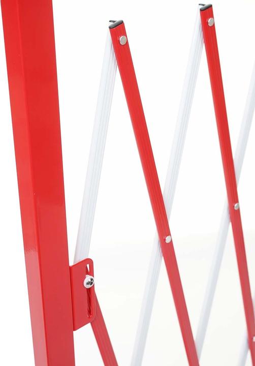 Produktbild Swisshandel24 Absperrgitter, Scherengitter Zaun Schutzgitter ausziehbar, Alu rot-weiss - Höhe 103cm, Breite 28-200 (31 cm)
