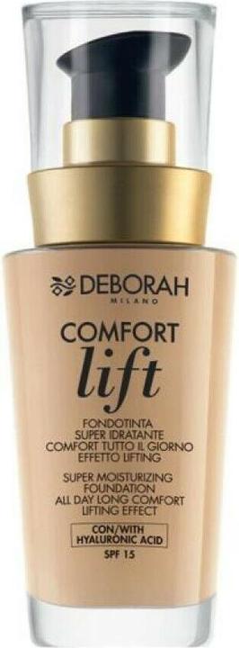 Deborah Milano Deborah Comfort Lift Hyaluronic Acid Hydrating Liquid Foundation 07 Vanilla Spf 15 30 Ml