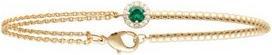 Lara Vergoldetem Messing ARMBAND – 18 – HALBSTARR – S.EMERALD – ZIRKONIA (Vergoldet)
