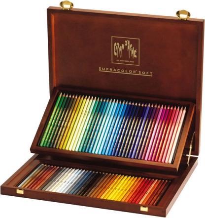 Produktbild Caran d'Ache Supracolor Aquarelle Holzkoffer (Mehrfarbig, 80 x)