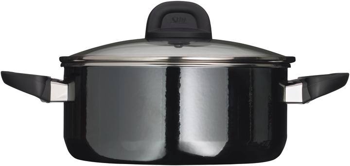 Produktbild Silit Kochtopf Bratentopf Induktion 24cm Glasdeckel 4,4l Modesto Line Silargan schwarz (24 cm, Kochtopf, Edelstahl)
