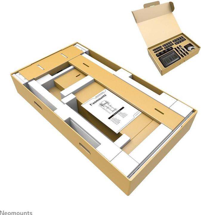 Image du produit Neomounts Support mural motorisé avec boîte de rangement de 10 cm et roues VESA 100x100 jusqu'à 800x600 (100", 110 kg)