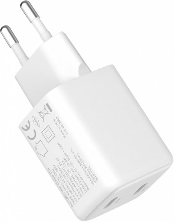 Immagine prodotto Yenkee USB-C Ladegerät 2x18W 3A Power Delivery 3.0 QC3.0 Weiss (35 W)