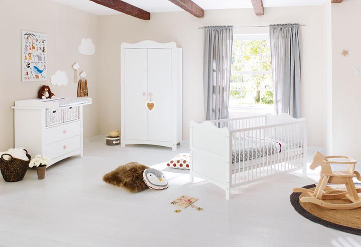 Florentina (Babybett, Wickelkommode, Kinderkleiderschrank)