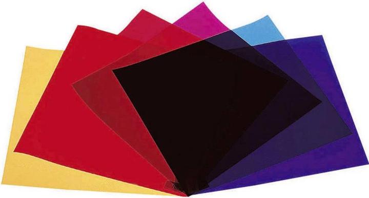 Eurolite Farbfolienbogen 6er Set Rot, Blau, Grün, Gelb, Lila, Violett Passend für (Bühnentechnik)PAR-64, PAR