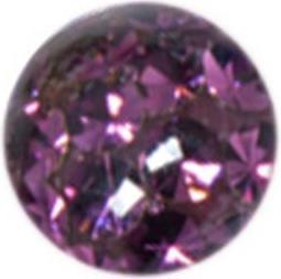 Bijouteria 1.2mm Piercing-Kugel (Kristall, Edelstahl, Epoxiharz)