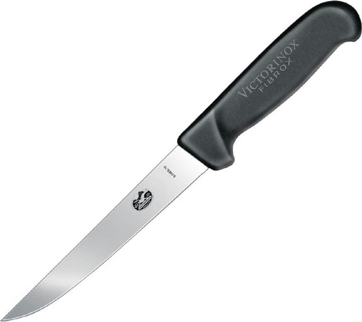 Produktbild Victorinox Fibrox Kochmesser, Ausbeinmesser, Extra Scharfe Klinge, Rostfreier Stahl, Spülmaschinenge (12 cm)