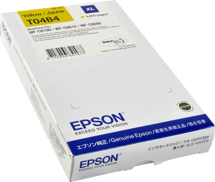 Actual product image Epson Ink Cartridge XL Yellow T04b4 (Y)
