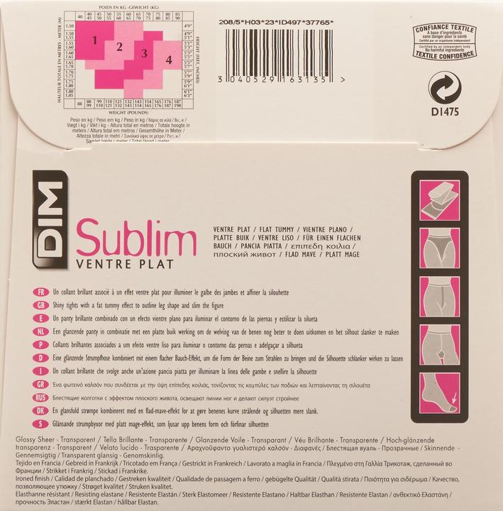 Actual product image DIM Sublim Ventre Plat (15 DEN, 42 - 44)