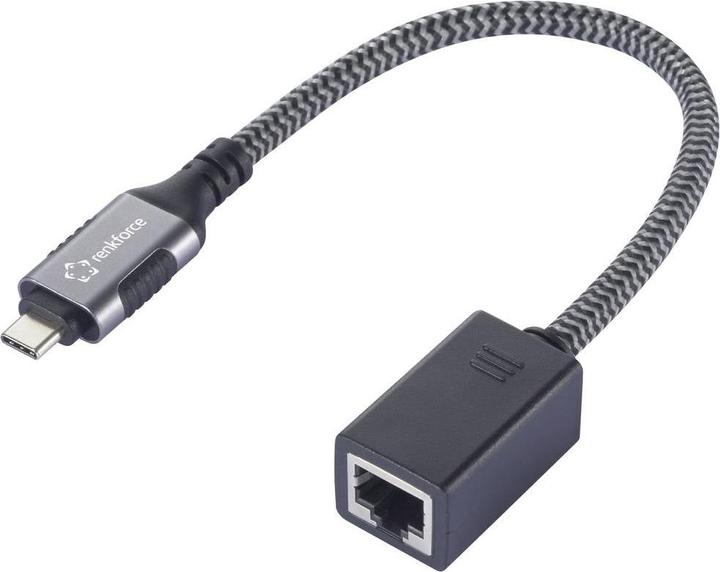 Produktbild Renkforce USB-C® / RJ45 Netzwerk Adapter CAT 6 (1x USB-C® Stecker - 1x RJ45-Buch (USB-C 3.2 Gen 1)