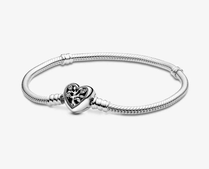 Immagine prodotto Pandora Bracciale con chiusura a cuore a catena di serpente (20 cm, Argento 925, Smalto)