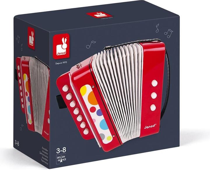 Produktbild Janod Confetti Akkordeon (Deutsch, Spanisch, Französisch, Niederländisch, Italienisch, Englisch)