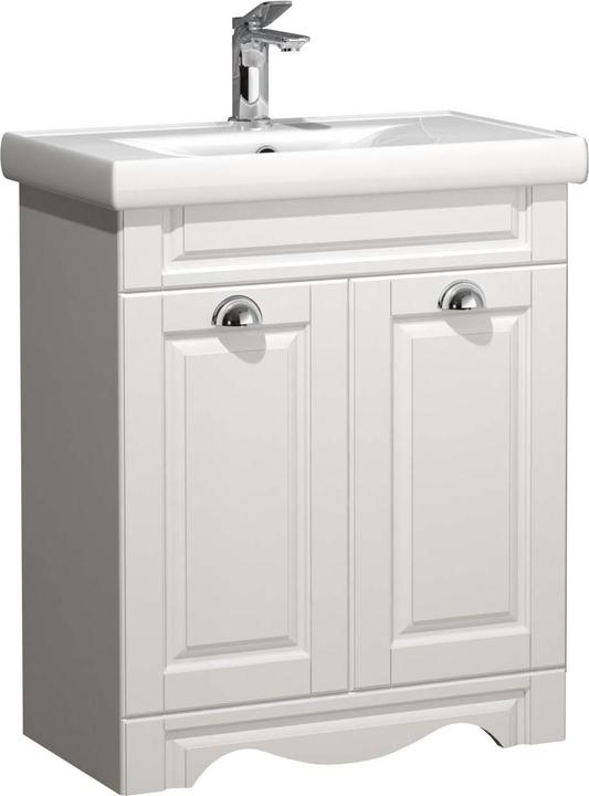 Produktbild VCM 2-tlg. Waschplatz Waschtisch Breite 60 cm Badmöbel Set Waschbecken Landhaus Calaso L