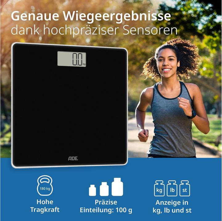 Immagine prodotto ADE Personenwaage Amina Schwarz, Displaytyp: Digital (180 kg)