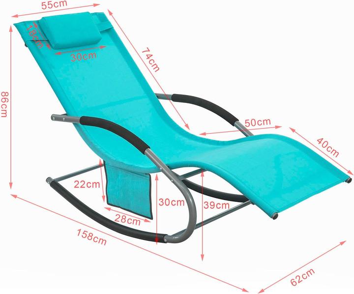 Actual product image SoBuy Garden lounger (150 cm)
