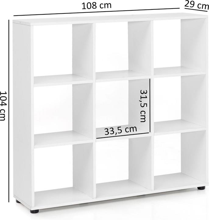 Produktbild FineBuy Bücherregal (108 x 29 x 104 cm)