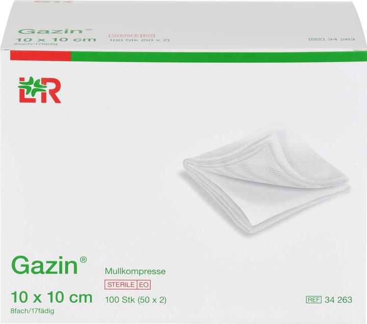 Gazin Compresses sterile 10x10cm, 100 pcs. compresses