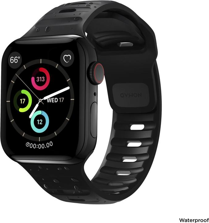 Actual product image Nomad Sport Strap V2 41mm/40mm/38mm Black (38 mm, 40 mm, Plastic)