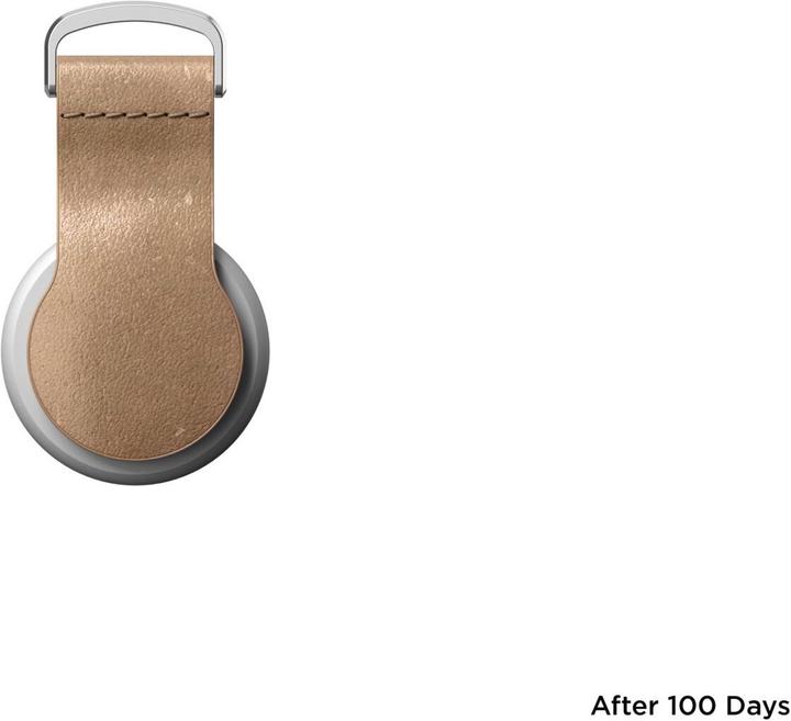 Actual product image Nomad AirTag Leather Loop Natural