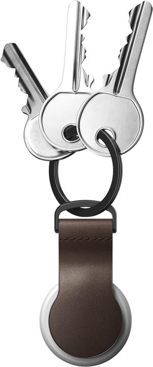 Actual product image Nomad Airtag Leather Loop Rustic Brown