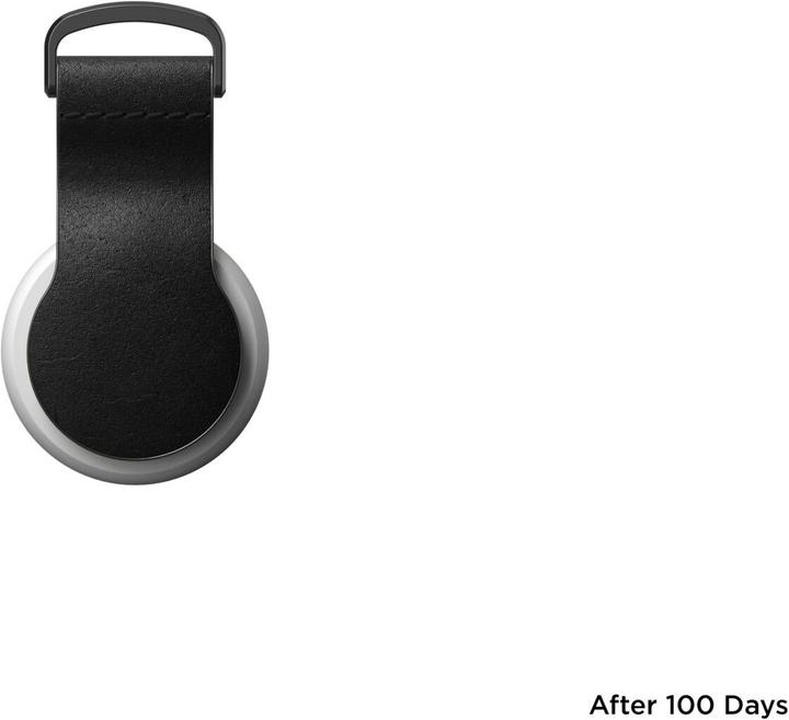 Actual product image Nomad AirTag Leather Loop 90 degrees Black