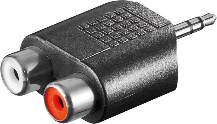 Produktbild Goobay 11604 RCA adapter, AUX jack, 3.5 mm male to 2 stereo female, 3.5 mm male