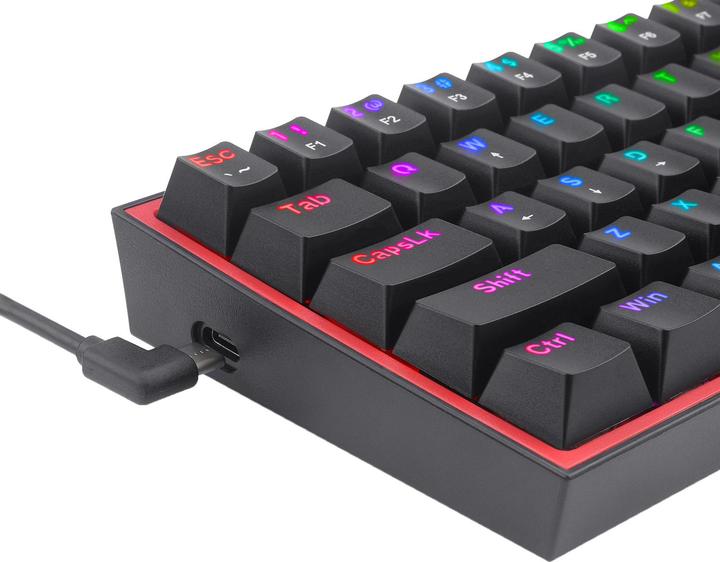 Image du produit Redragon Klawiatura K617 Fizz Red switch (K617-RGB) (US, Filaire)
