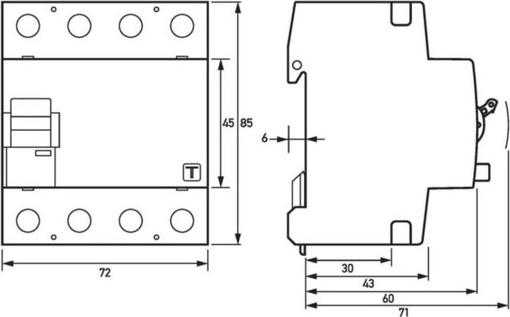 Actual product image Doepke 091348HD DFS 4-pole 40A 0.03A Type B SK N-li HD RCD circuit breaker all-current sensitive