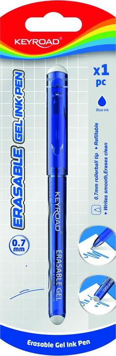 Keyroad Penna cancellabile 0,7 mm, blister, blu (1 x)