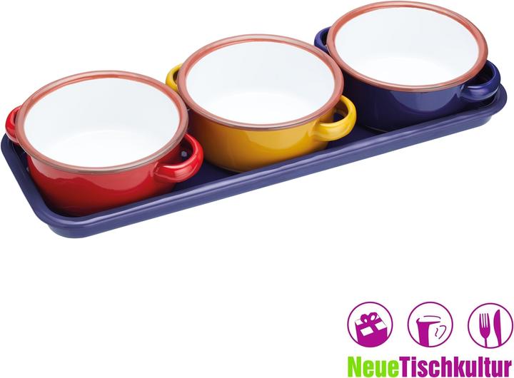 Produktbild neuetischkultur Dippschalen-Set 3-teilig, mit Tablett