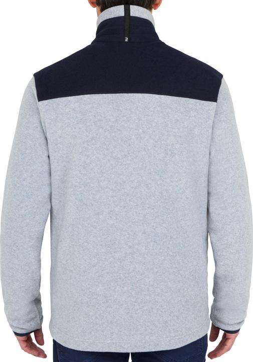 Actual product image Tribord Fleecejacke Segeln Herren warm Sailing 100 grau/marineblau (5XL)