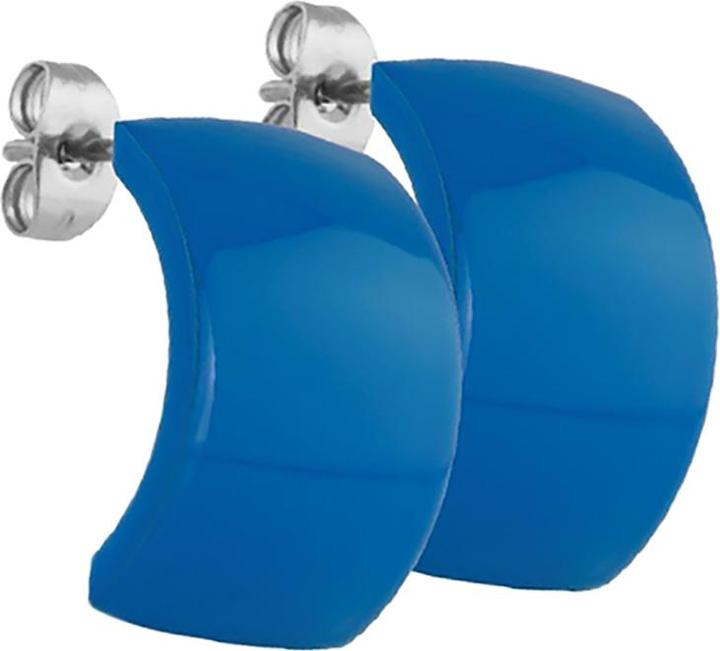 Star Piercing Ohrstecker blau Schild (ohne Messing, Chirurgenstahl 316L)