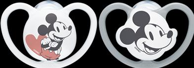Produktbild NUK Disney Minnie Mouse Space Silikon-Schnuller, 18-36 Monate, 2 Stück, grau & weiss (2 x, ab 18 Monaten)