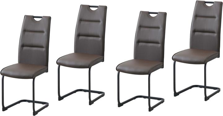 Produktbild HTI-Line Schwingstuhl 4er Set PU braun