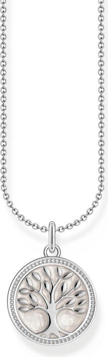 Immagine prodotto Thomas Sabo Collana con ciondolo albero dell'amore e smalto bianco in argento (Argento 925, Smalto, 38 cm)