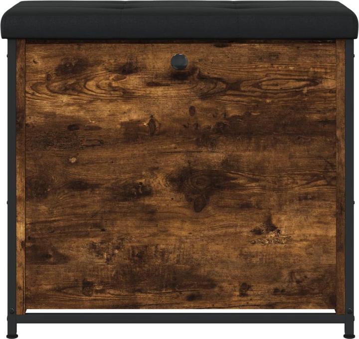 Productafbeelding VidaXL Schoenbank met klep gerookt eiken 62x32x56 cm,Bank:,Kleur (62 x 32 x 56 cm)