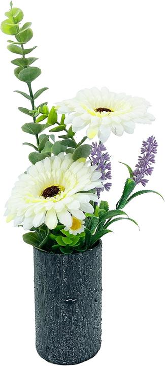 NTK-Collection Kunstblume weisse Gerbera in Vase (36 cm)