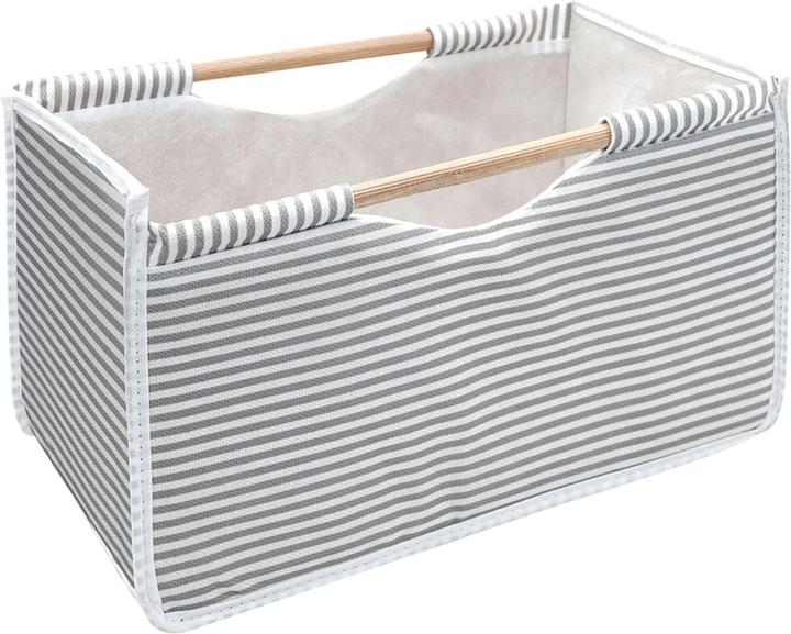 Produktbild HTI-Living Faltbox Textil Blau-Weiss (32 x 17 x 18 cm)