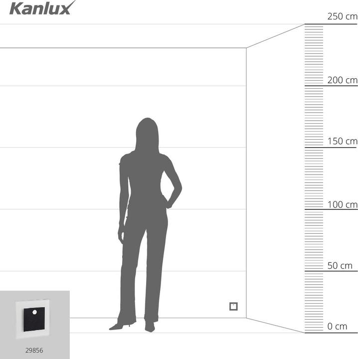 Image du produit Kanlux Applique murale encastrable LED APUS Noir Détecteur de mouvement 29856 (14 lm)