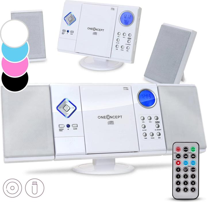 Produktbild OneConcept Stereoanlage weiss