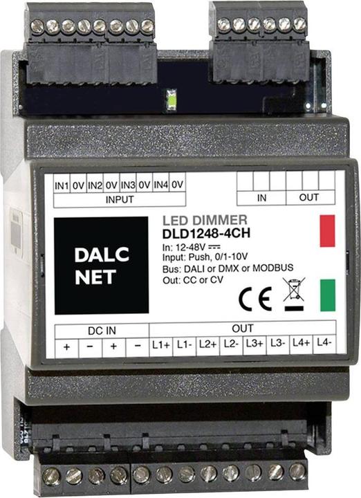 Actual product image Dalcnet Dimmer 12V-48V 0.7A CC DMX 4 Ausgänge