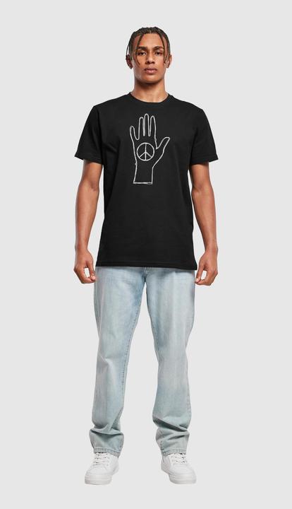 Immagine prodotto Merchcode Peace - Maglietta nera a collo tondo Scribble Hand - 161075 (L)
