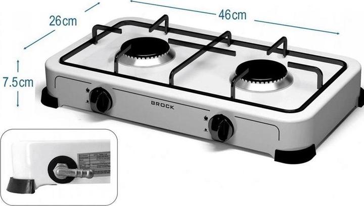 Produktbild Brock Electronics GS 002 W Gasherd